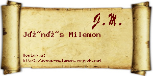 Jónás Milemon névjegykártya